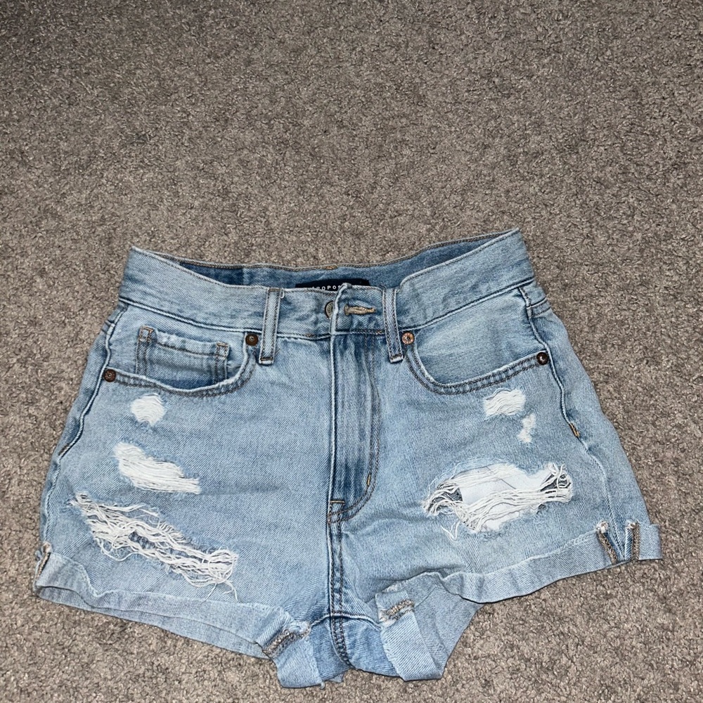 Aeropostale Ripped Mom Jean Shorts